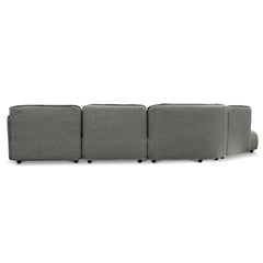CLC6966-KSO Right Return Modular Fabric Corner Sofa - Graphite Grey