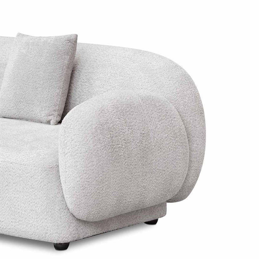 3 Seater Fabric Sofa - Salt White - View 10