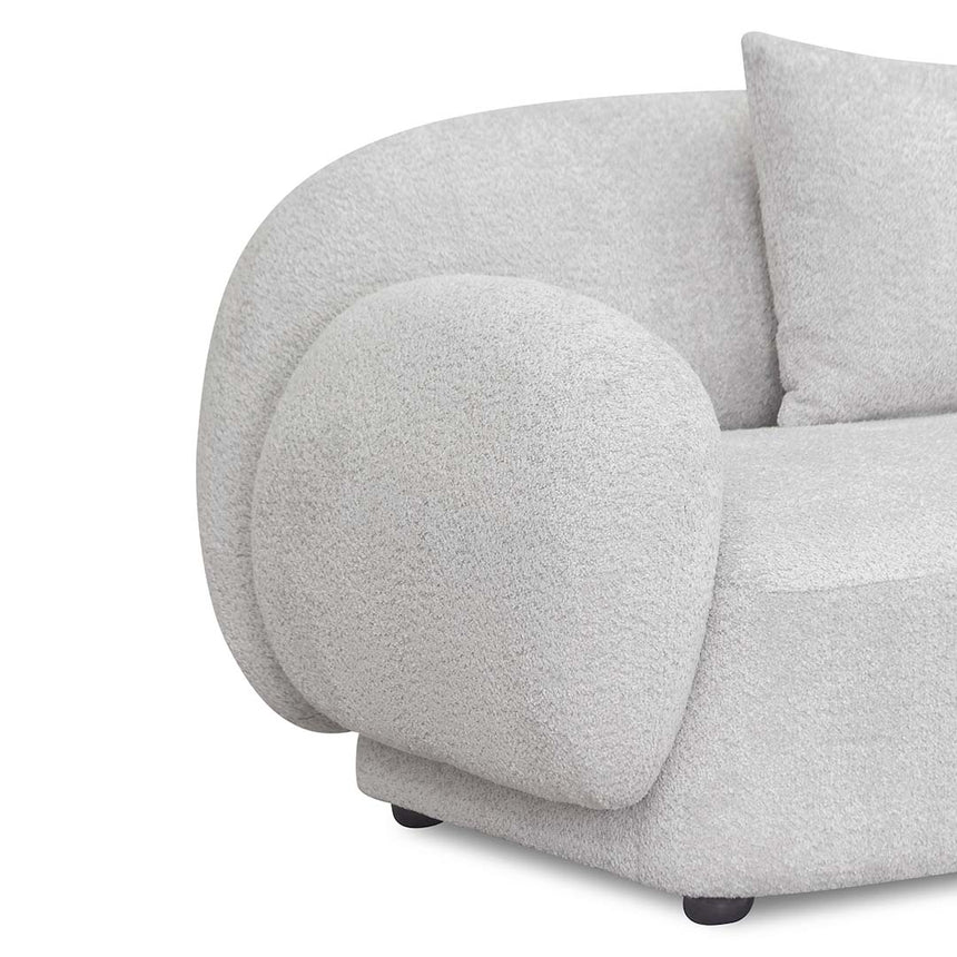 3 Seater Fabric Sofa - Salt White - View 9