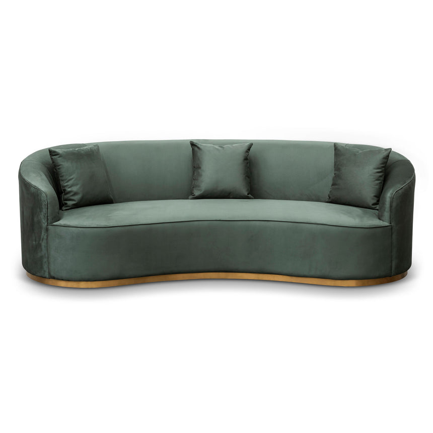 3 Seater Sofa - Dark Green Velvet - View 2