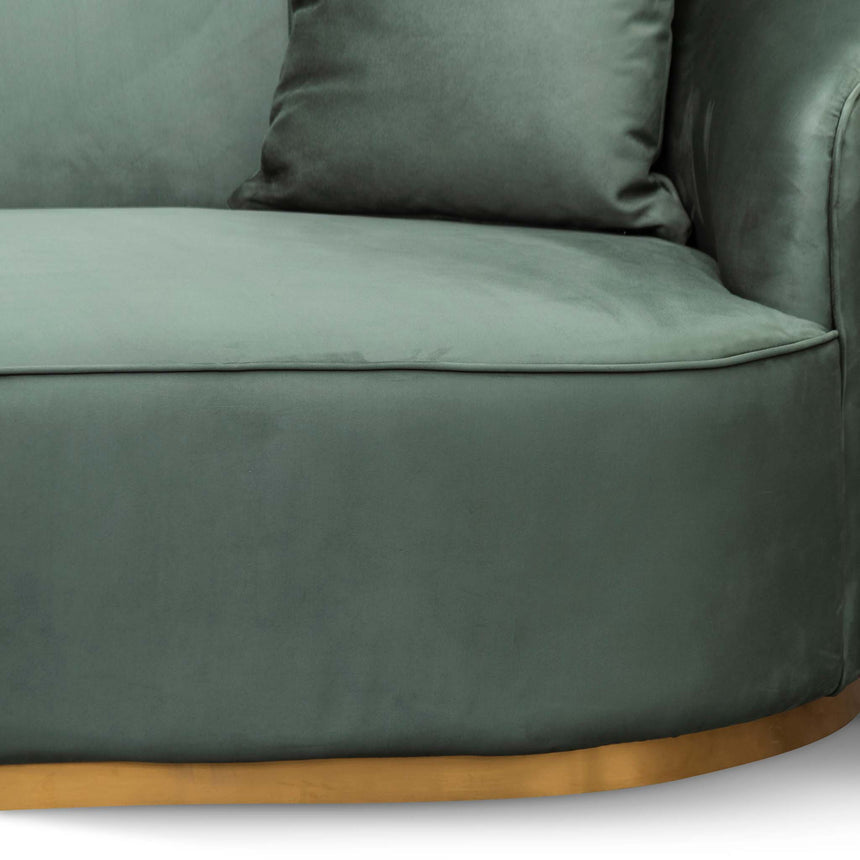 3 Seater Sofa - Dark Green Velvet - View 7