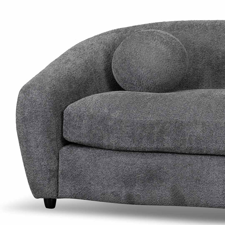 3 Seater Fabric Sofa - Iron Grey - View 3