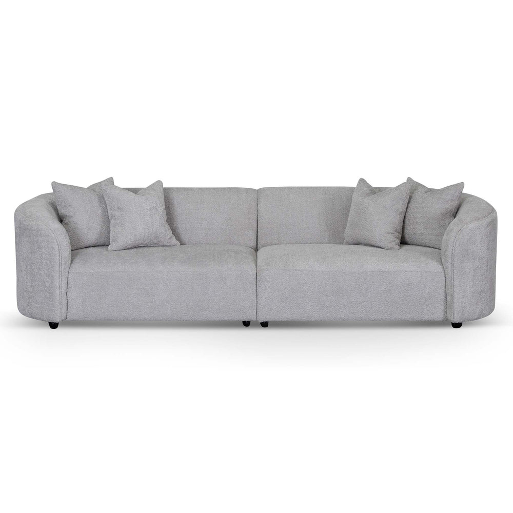 4 Seater Sofa - Light Grey Fleece - View 2