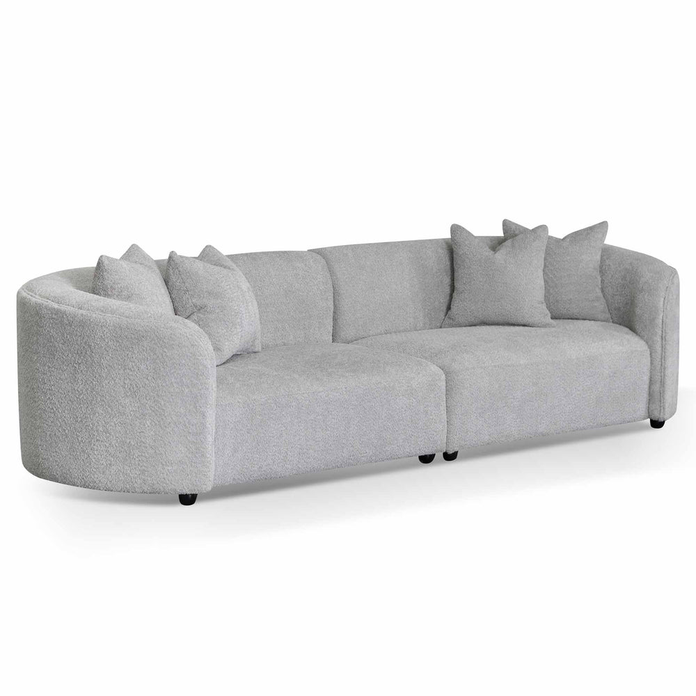 4 Seater Sofa - Light Grey Fleece - View 3