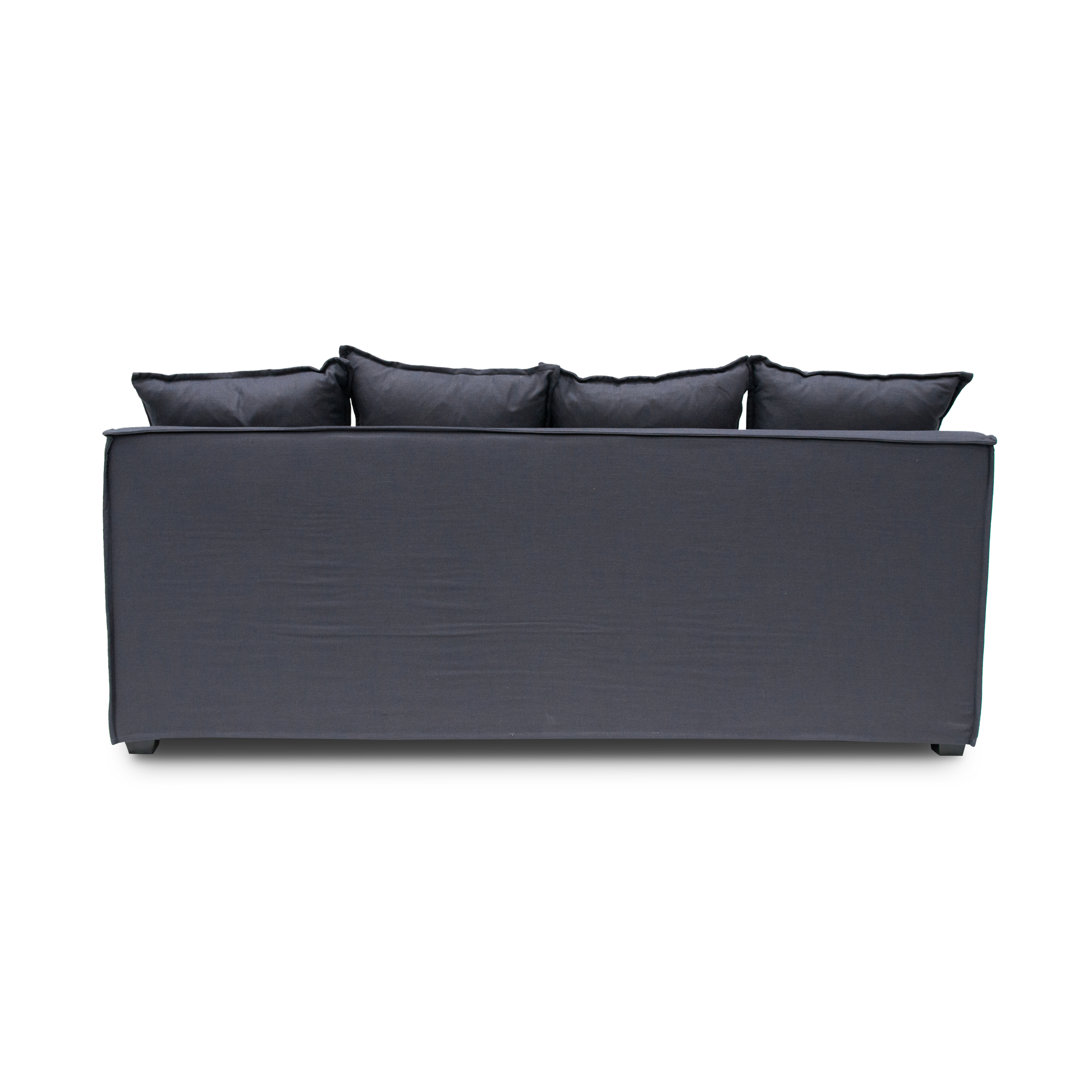 3 Seater Fabric Sofa | Charcoal Linen | Myka Home