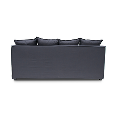 3 Seater Fabric Sofa | Charcoal Linen | Myka Home