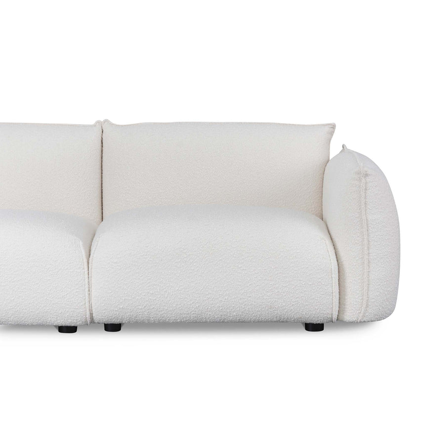 3 Seater Sofa - White Wash Boucle - View 8