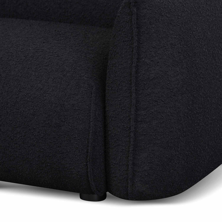 3 Seater Sofa - Black Boucle - View 7
