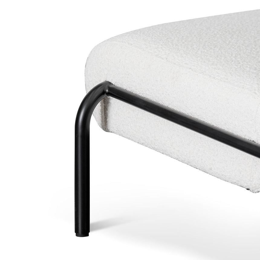 Lounge Chair - Ivory White Boucle - View 9