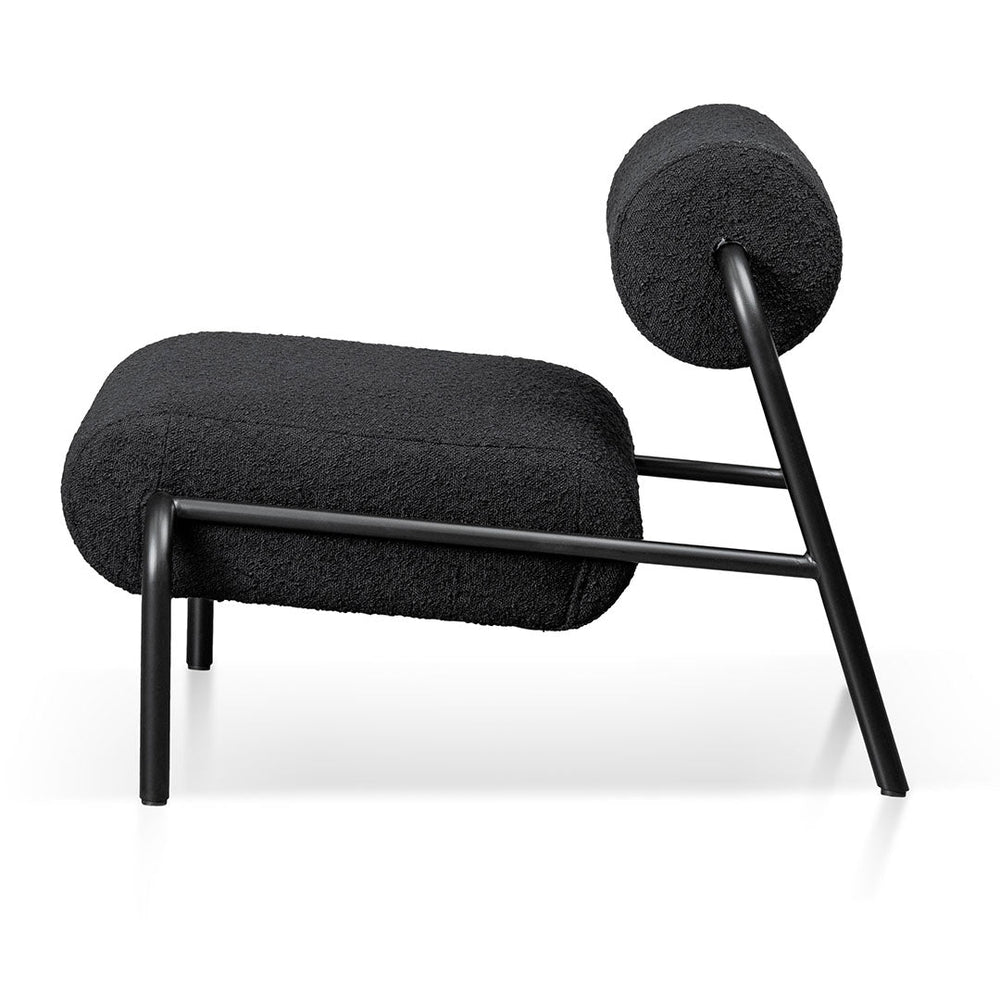 Lounge Chair - Black Boucle - View 3