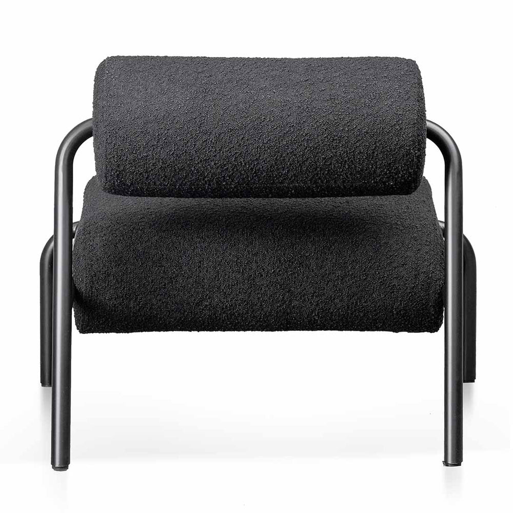Lounge Chair - Black Boucle - View 5