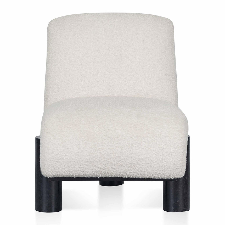 Lounge Chair - Ivory White Boucle - View 2