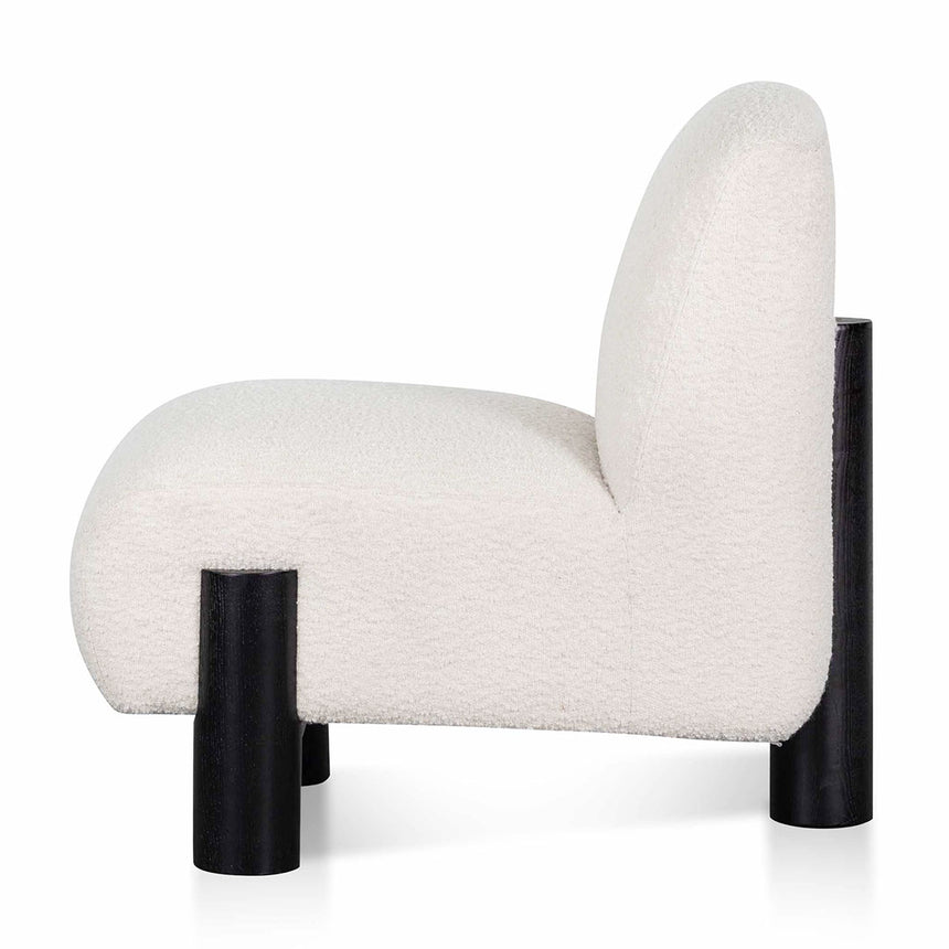 Lounge Chair - Ivory White Boucle - View 3