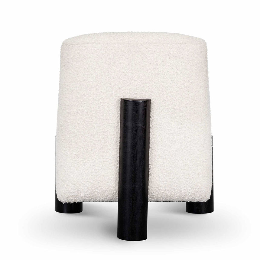 Lounge Chair - Ivory White Boucle - View 5