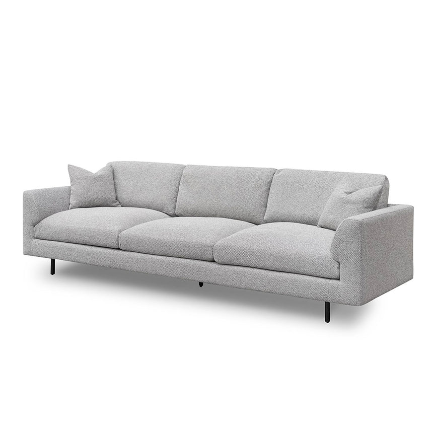 4 Seater Fabric Sofa - Sterling Charcoal - View 3