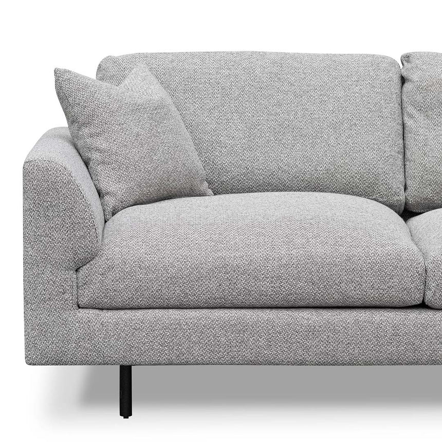 4 Seater Fabric Sofa - Sterling Charcoal - View 4