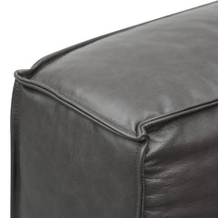 CLC8318-KSO 4 Seater Sofa with Cushion and Pillow - Shadow Grey Leather