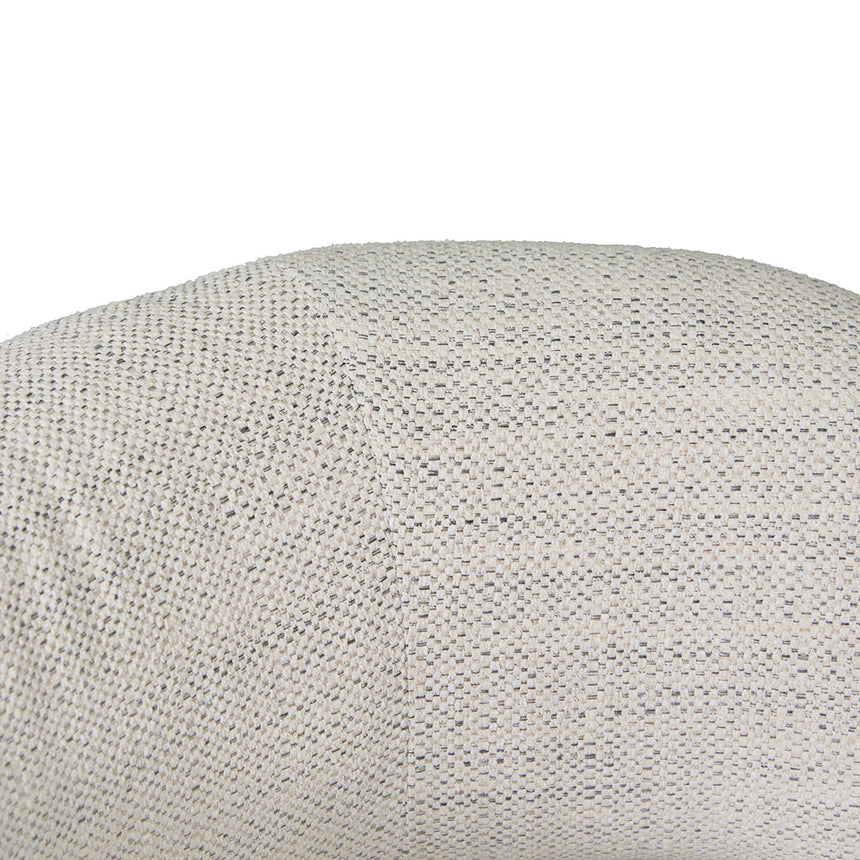 Rustic Beige Fabric Armchair - Black Legs - View 8