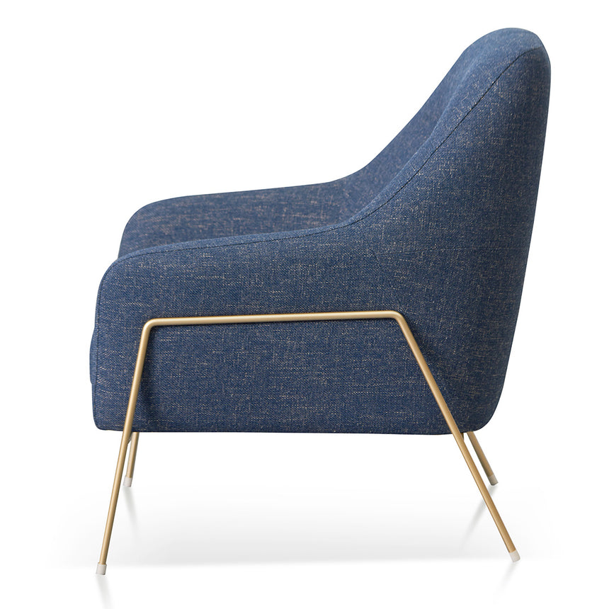 Fabric Armchair - Dark Blue - View 4