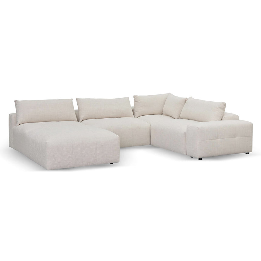 Right Chaise Fabric Sofa - Taupe Beige - View 9