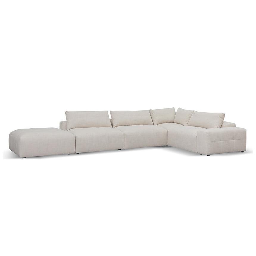 Right Chaise Fabric Sofa - Taupe Beige - View 10