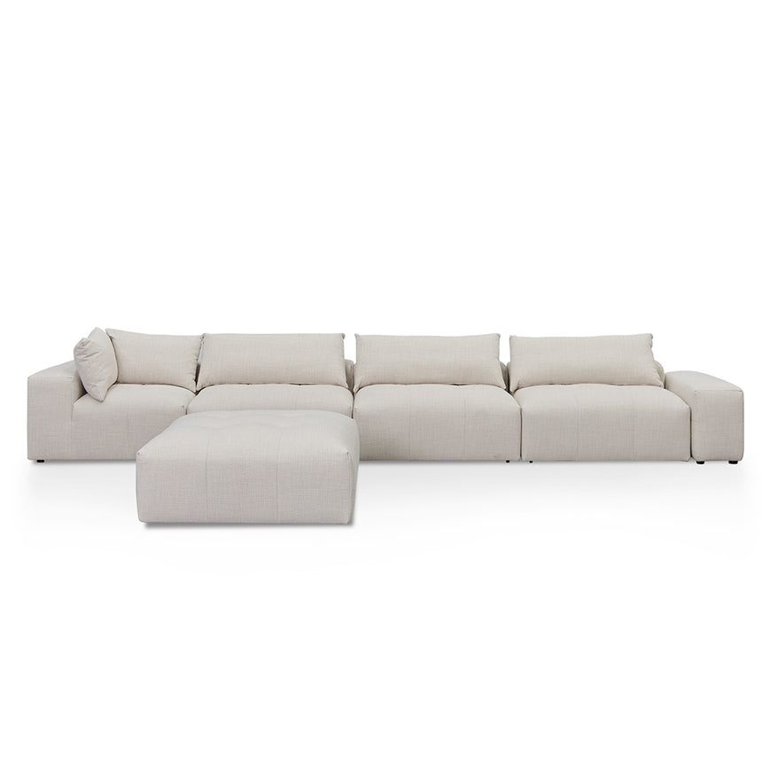 Right Chaise Fabric Sofa - Taupe Beige - View 13