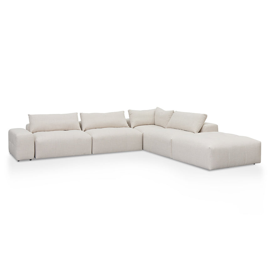 Right Chaise Fabric Sofa - Taupe Beige - View 14