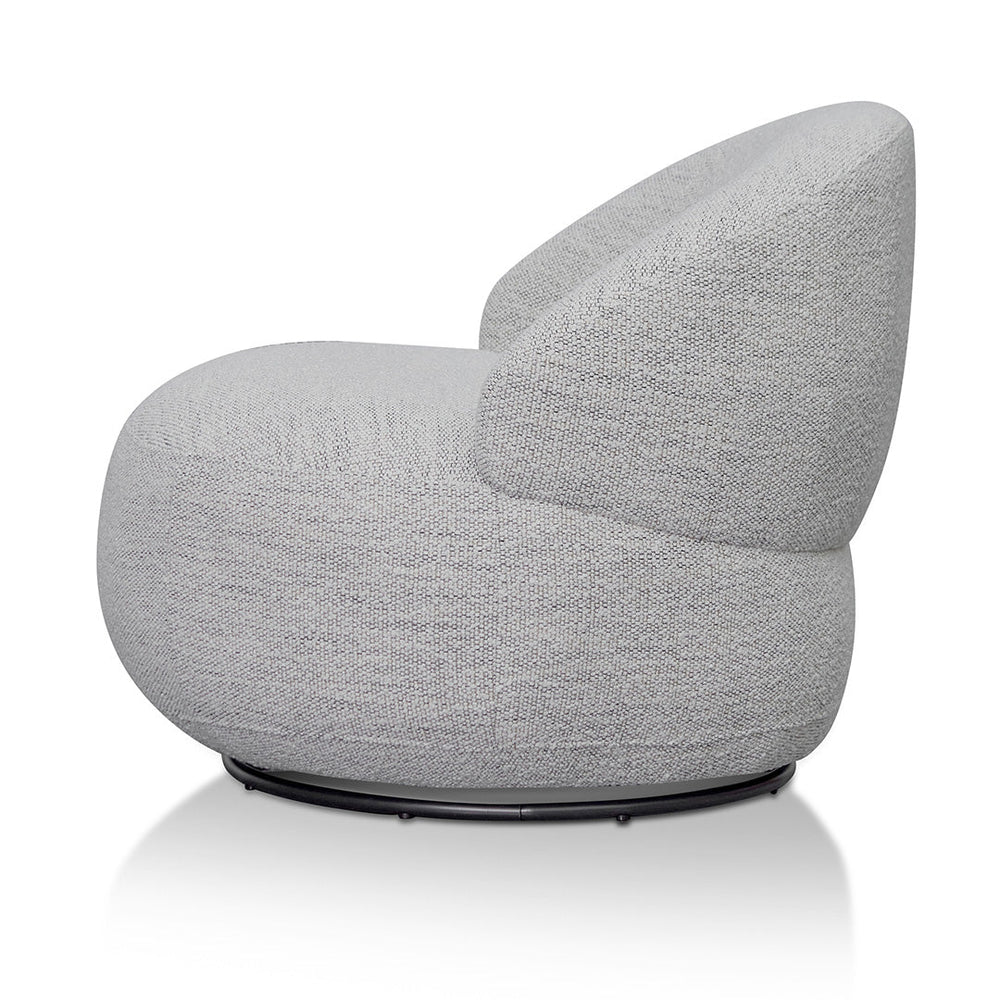 Swivel Fabric Lounge Chair - Fog Grey - View 3