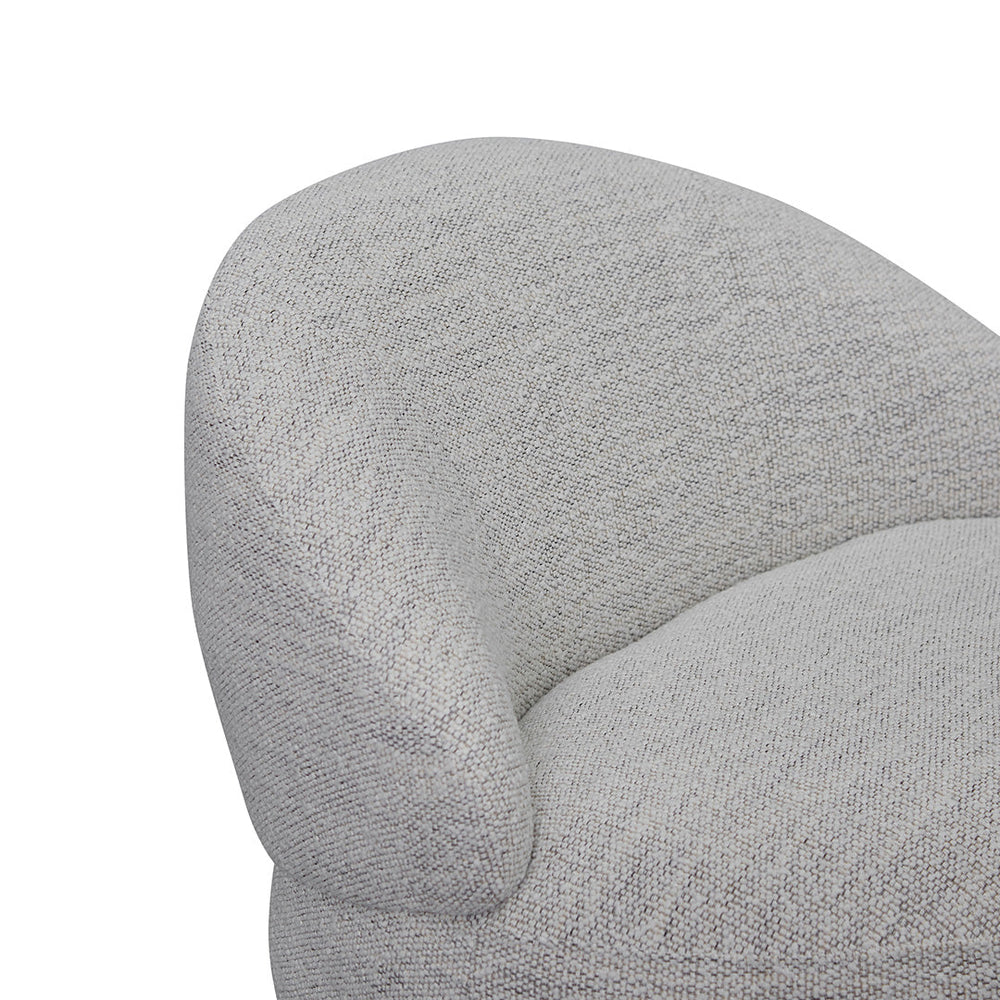 Swivel Fabric Lounge Chair - Fog Grey - View 5