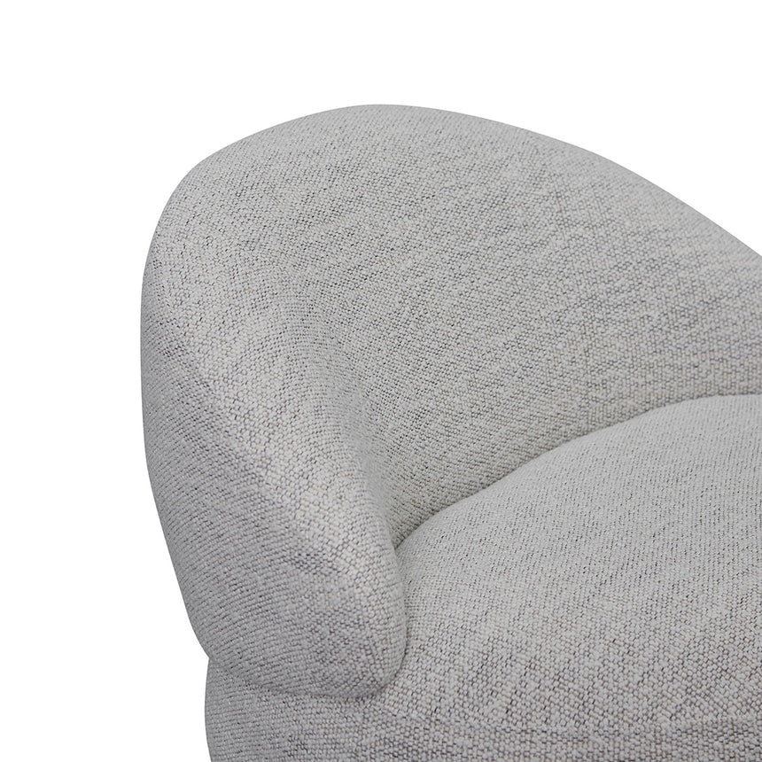 Swivel Fabric Lounge Chair - Fog Grey - View 5
