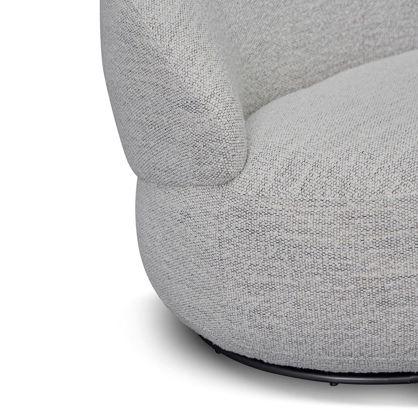 Swivel Fabric Lounge Chair - Fog Grey - View 6