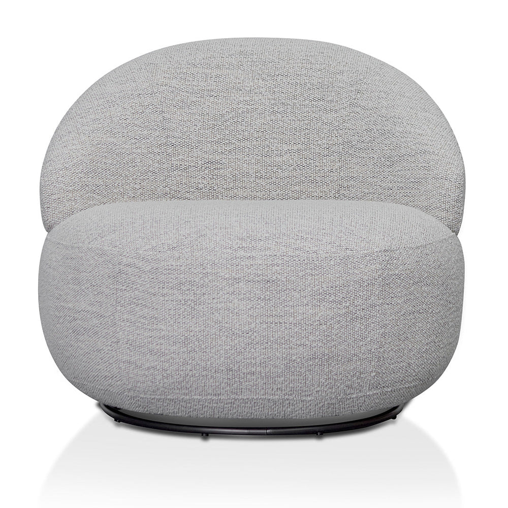 Swivel Fabric Lounge Chair - Fog Grey - View 2