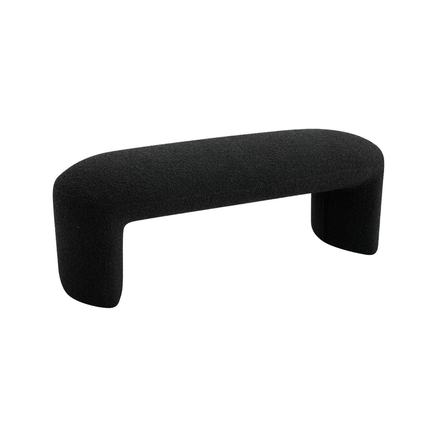1.2m Long Ottoman Bench - Charcoal Boucle