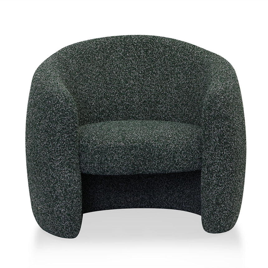 Fabric Armchair - Green Boucle - View 2
