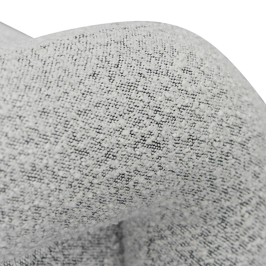 Armchair - Charcoal White Boucle - View 8