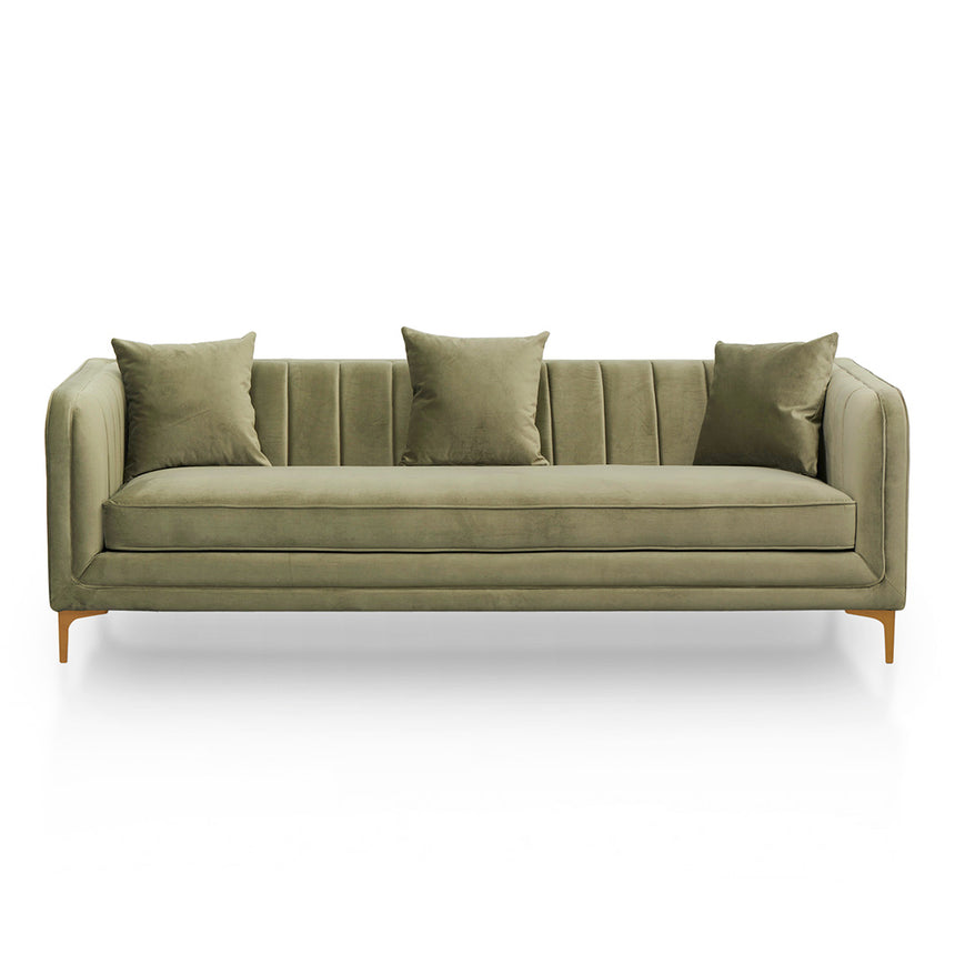 3 Fabric Seater Sofa - Elegant Sage - View 2