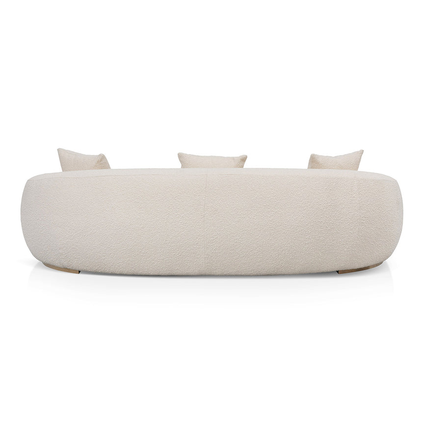 3 Seater Sofa - Ivory White Boucle - View 9