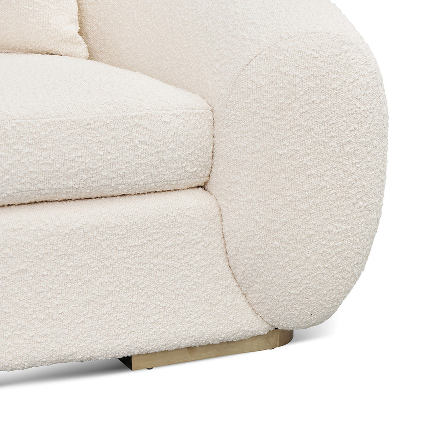 3 Seater Sofa - Ivory White Boucle - View 8