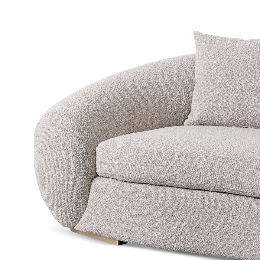 3 Seater Sofa - Ash Grey Boucle - View 4