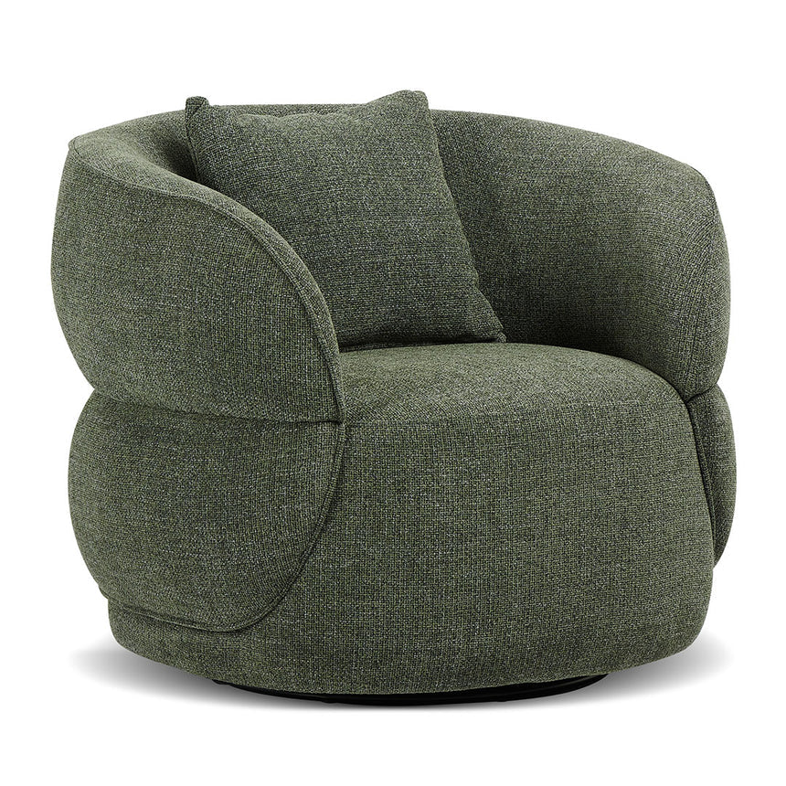 Swivel Armchair - Moss Green - View 3