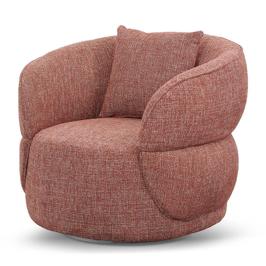 Swivel Armchair - Moss Rust Orange - View 6