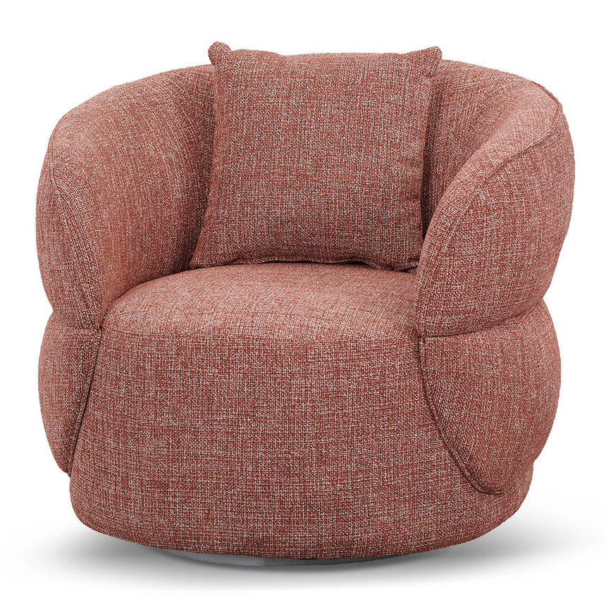 Swivel Armchair - Moss Rust Orange