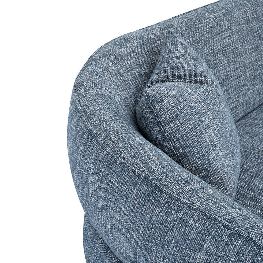 3 Seater Sofa - Moss Blue - View 6