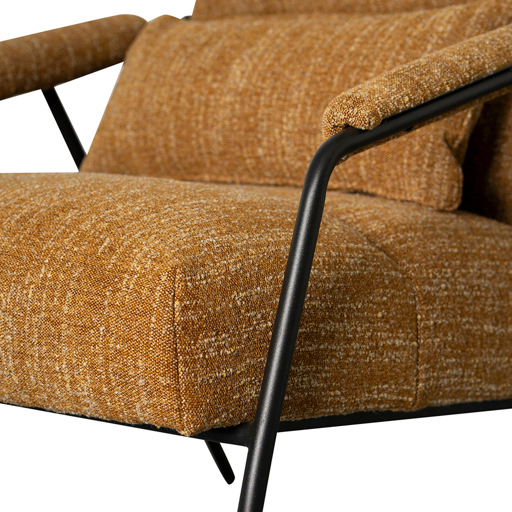 Fabric Armchair | Ginger Brown | Myka Home - View 6