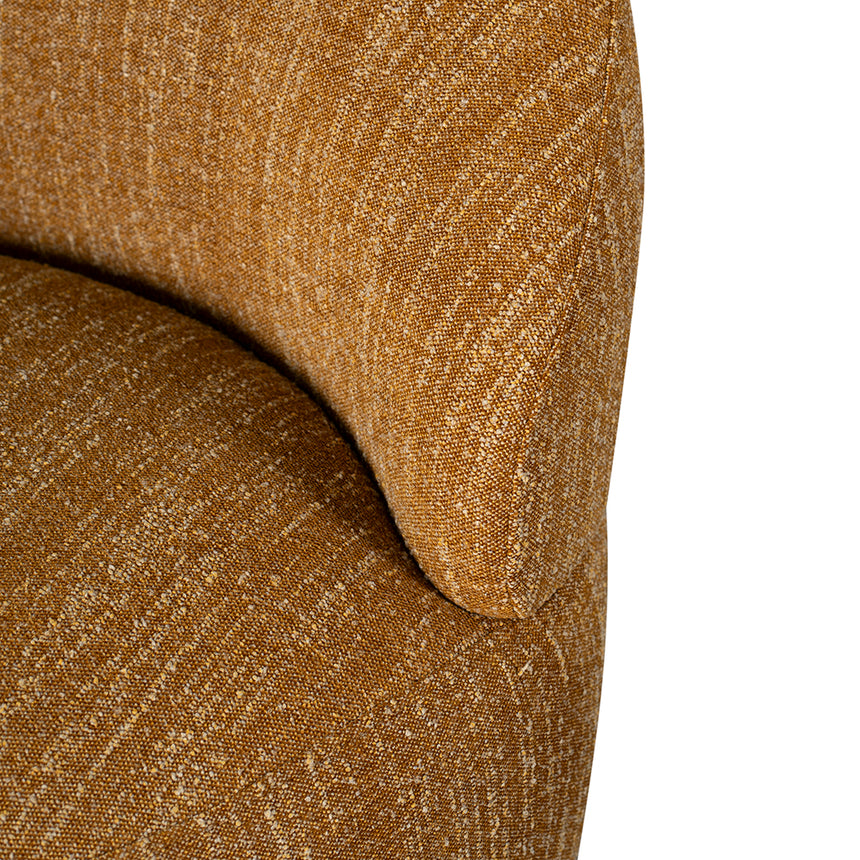 Swivel Fabric Lounge Chair | Ginger Brown | Myka Home - View 6