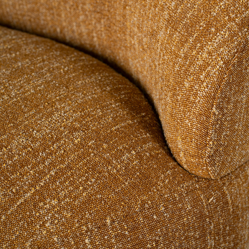Swivel Fabric Lounge Chair | Ginger Brown | Myka Home - View 7