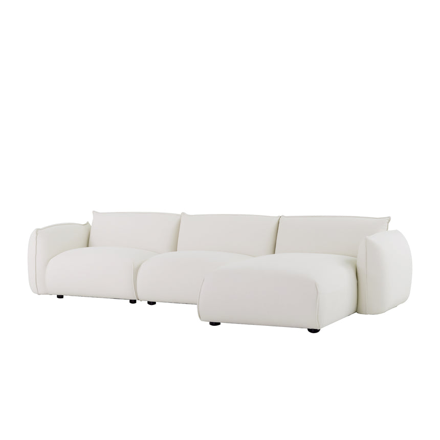 3 Seater Right Chaise Sofa | Beige | Myka Home