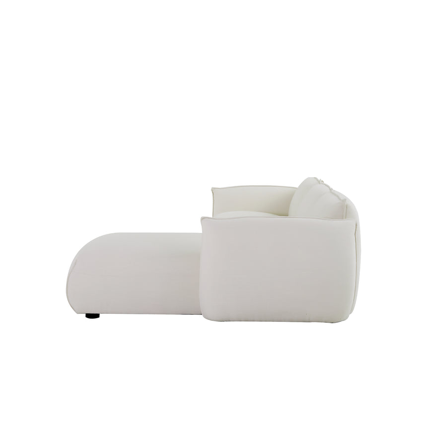 3 Seater Right Chaise Sofa | Beige | Myka Home - View 3