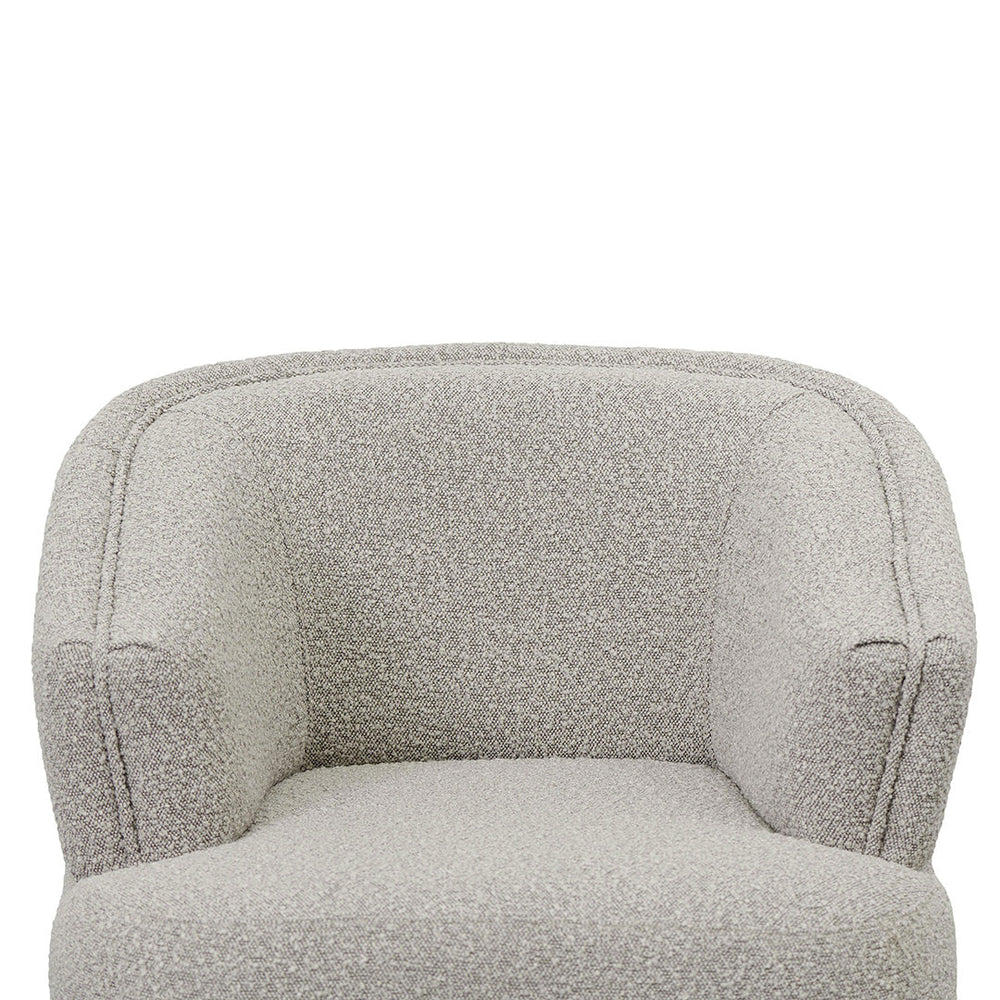 Fabric Armchair | Ash Grey Boucle | Myka Home - View 3