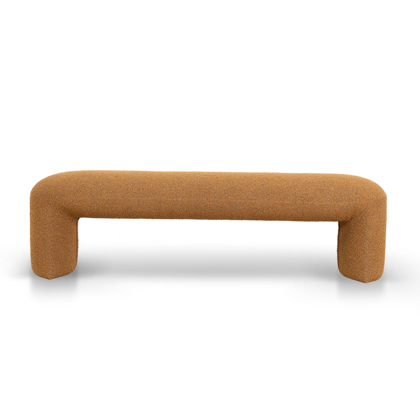 1.5m Long Ottoman Bench | Brown Boucle | Myka Home - View 2